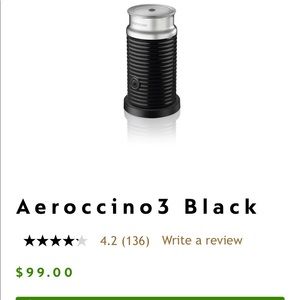 Brand new nespresso frother black